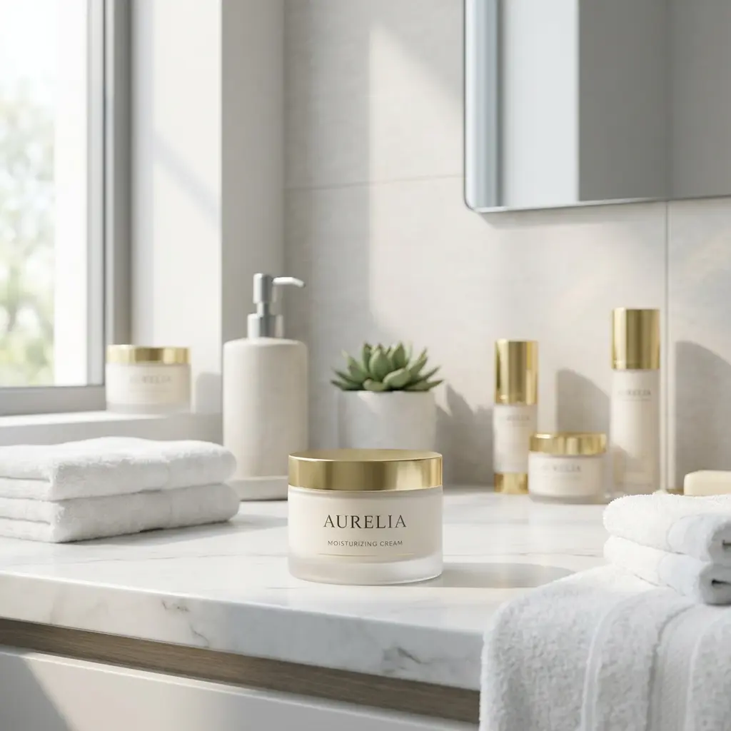 AI-generated cosmetics lifestyle image