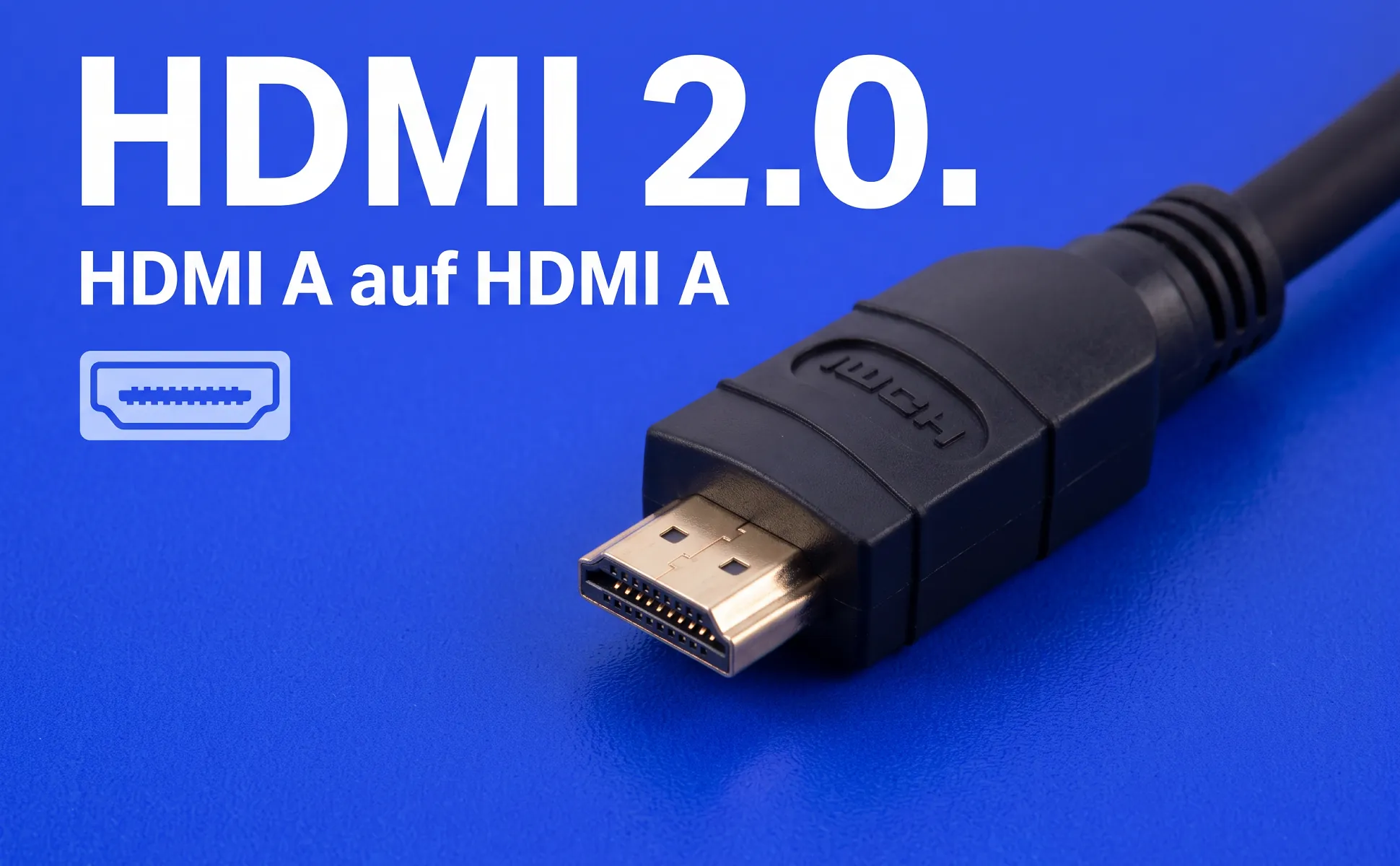 A+ Bild „Makro-Detail“ für HDMI-Kabel, 10 m im Stil Poster Kobalt: HDMI 2.0., HDMI A auf HDMI A